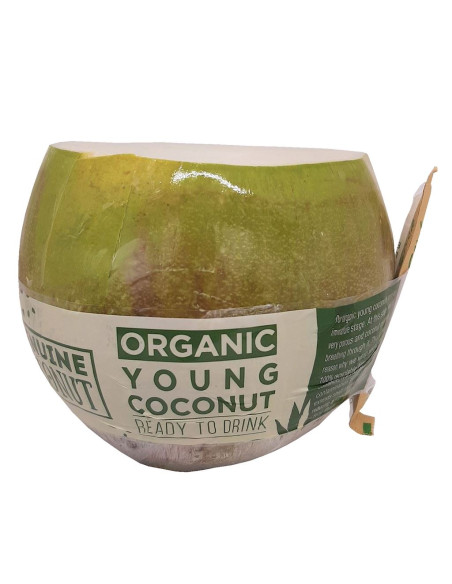 KOKOS MŁODY BIO ZE SŁOMKĄ (około 0,80 kg) - GENUINE COCONUT
