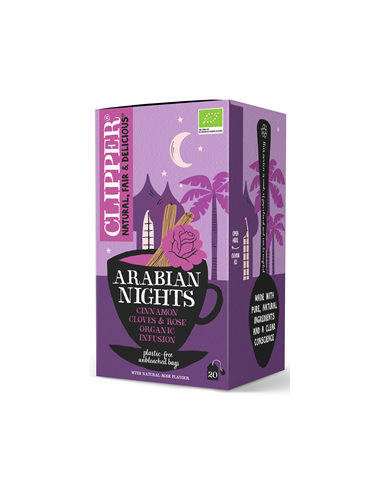 Herbatka z cynamonem i goźdżikami o smaku rózy ( Arabian Nights) Bio - 20 x 2g 40g - Clipper