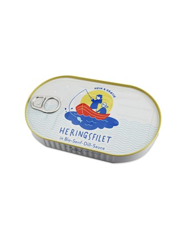 Filety śledziowe w bio sosie musztardowo-koperkowym - 200g - Sywan