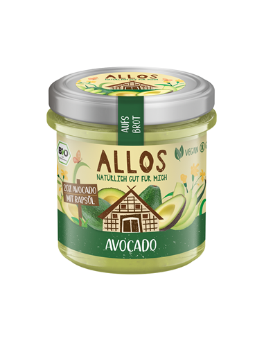 Pasta Kremowa z Avokado Bezglutenowa Bio - 140g - Allos