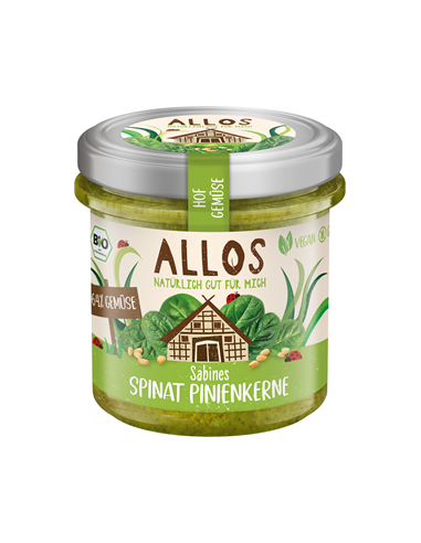 Pasta Warzywna ze Szpinakiem i Orzeszkami Piniowymi Bezglutenowa Bio - 135g - Allos