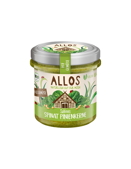 Pasta Warzywna ze Szpinakiem i Orzeszkami Piniowymi Bezglutenowa Bio - 135g - Allos