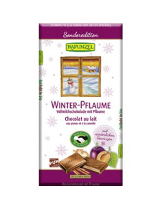 Czekolada mleczna ze śliwkami zimowa BIO - 80g - Rapunzel