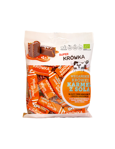Krówki bezmleczne o smaku karmel z solą bezglutenowe Bio - 150g - Me Gusto