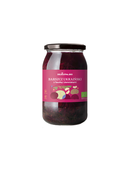 Zupa barszcz ukraiński z fasolką i ziemniakami bio - 900ml - Delikatna