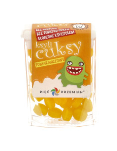 Ksylicuksy pastylki do ssania z ksylitolu o smaku pomarańczowym -13g - Pięć Przemian