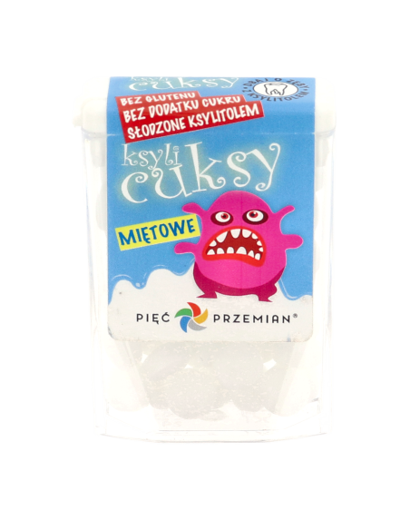 Ksylicuksy pastylki do ssania z ksylitolu o smaku mięty -13g - 5 przemian