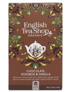 Herbata Rooibos ziarno kakaowca wanilia BIO - 20x2g - English Tea Shop