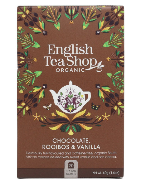 Herbata Rooibos ziarno kakaowca wanilia BIO - 20x2g - English Tea Shop