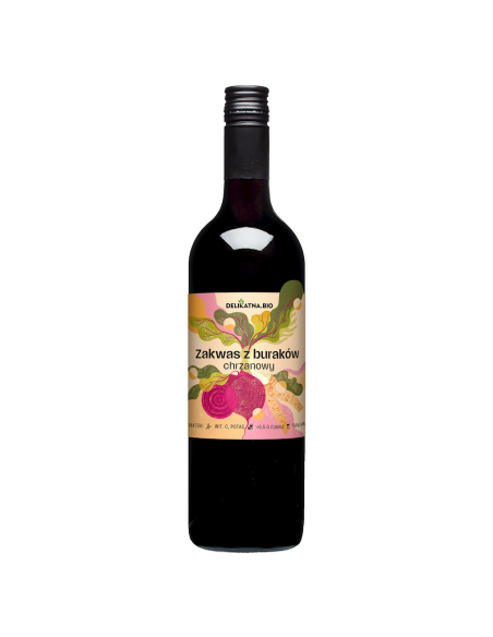 ZAKWAS Z BURAKÓW Z CHRZANEM BIO 750 ml - DELIKATNA