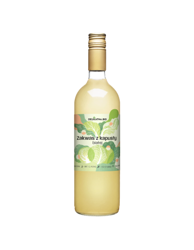 ZAKWAS Z KAPUSTY BIAŁEJ BIO 750 ml - DELIKATNA