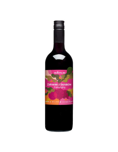 ZAKWAS Z BURAKÓW TRADYCYJNY BIO 750 ml - DELIKATNA
