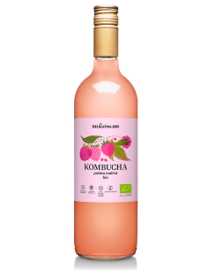 KOMBUCHA MALINOWA BIO 750 ml - DELIKATNA