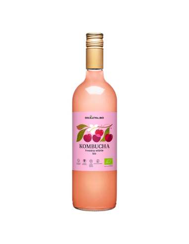 KOMBUCHA WIŚNIOWA BIO 750 ml - DELIKATNA