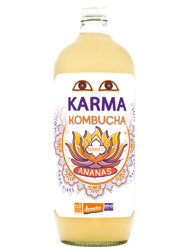 KOMBUCHA Z ANANASEM FAIR FOR LIFE DEMETER BIO 1 L - KARMA KOMBUCHA