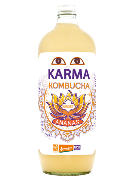 KOMBUCHA Z ANANASEM FAIR FOR LIFE DEMETER BIO 1 L - KARMA KOMBUCHA