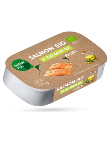 ŁOSOŚ ATLANTYCKI W OLIWIE Z OLIWEK EXTRA VIRGIN BIO 125 g - BETTER FISH