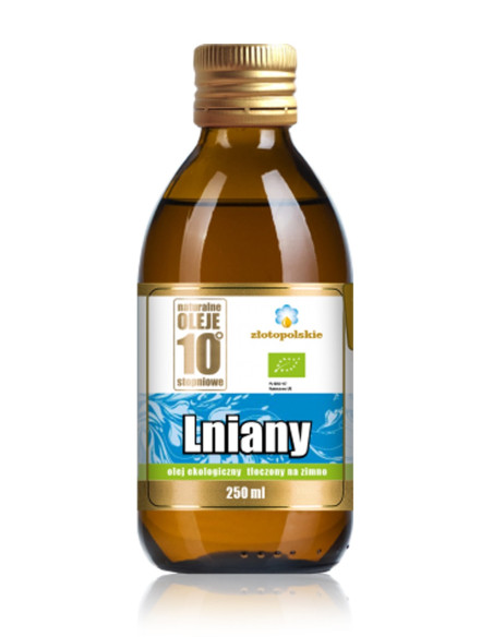 OLEJ LNIANY TŁOCZONY NA ZIMNO BIO 250 ml - ZŁOTO POLSKIE
