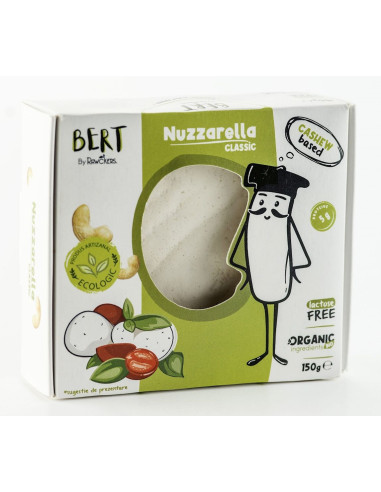 WEGAŃSKA ALTERNATYWA SERA TYPU MOZZARELLA Z ORZECHÓW NERKOWCA BIO 150 g - BERT