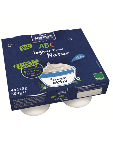 JOGURT PROBIOTYCZNY ABC BIO (4 x 125 g) 500 g - SOBBEKE