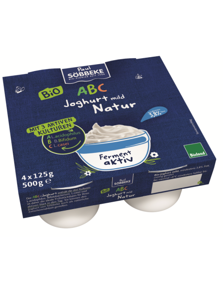 JOGURT PROBIOTYCZNY ABC BIO (4 x 125 g) 500 g - SOBBEKE
