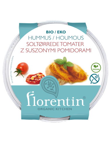 HUMMUS Z SUSZONYMI POMIDORAMI BEZGLUTENOWY BIO 170 g - FLORENTIN