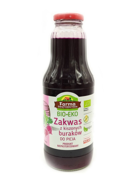 ZAKWAS Z BURAKÓW KISZONYCH NIEPASTERYZOWANY BEZGLUTENOWY BIO 700 ml - FARMA ŚWIĘTOKRZYSKA