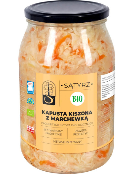 KAPUSTA KISZONA Z MARCHEWKĄ BIO 800 g - SĄTYRZ