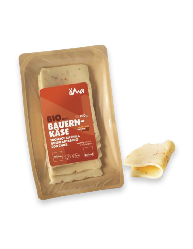 SER ŻÓŁTY Z CHILI PLASTRY BIO 150 g - OMA