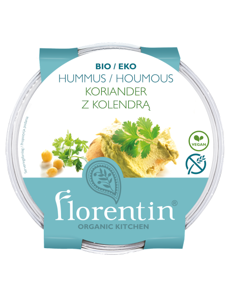 HUMMUS Z KOLENDRĄ BEZGLUTENOWY BIO 170 g - FLORENTIN