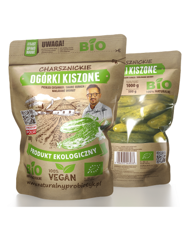 OGÓRKI KISZONE BIO 1000 g (500 g) - CHARSZNICKIE POLA NATURY