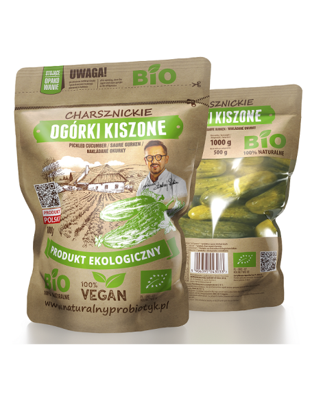 OGÓRKI KISZONE BIO 1000 g (500 g) - CHARSZNICKIE POLA NATURY
