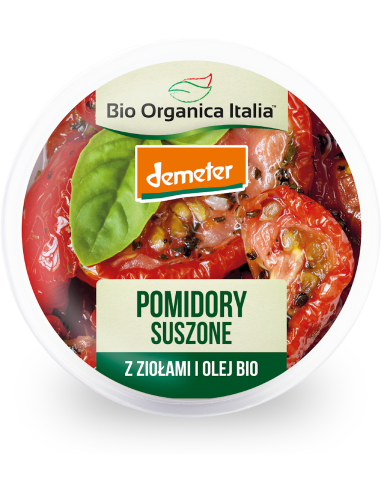 POMIDORY SUSZONE Z ZIOŁAMI DEMETER BIO 125 g - BIO ORGANICA ITALIA