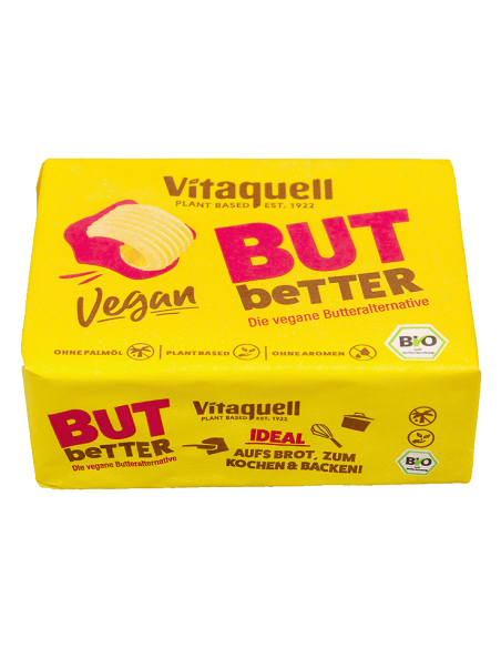 SMAROWIDŁO ROŚLINNE BEZ OLEJU PALMOWEGO (VEGAN BUTBETTER) BIO 250 g - VITAQUELL