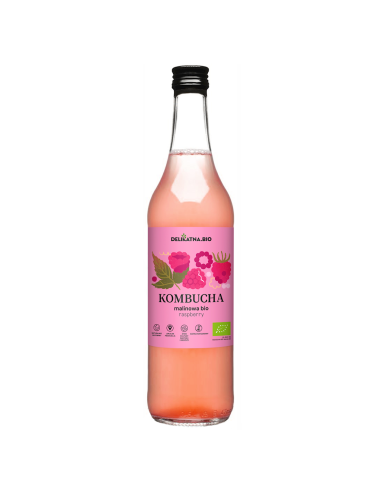 KOMBUCHA MALINOWA BIO 500 ml - DELIKATNA