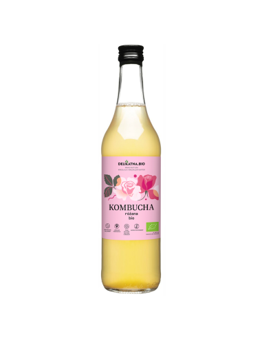 KOMBUCHA RÓŻANA BIO 500 ml - DELIKATNA