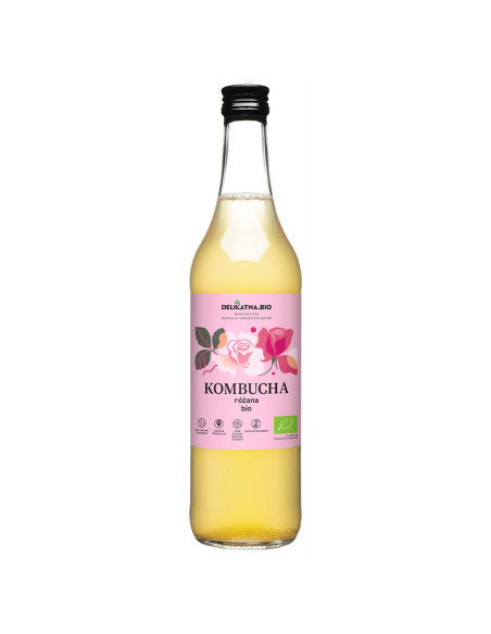KOMBUCHA RÓŻANA BIO 500 ml - DELIKATNA