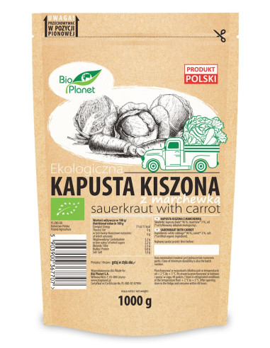 KAPUSTA KISZONA Z MARCHEWKĄ BIO 1 kg (DOYPACK) - BIO PLANET