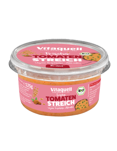 WEGAŃSKA ALTERNATYWA SERKA Z POMIDORAMI BIO 125 g - VITAQUELL
