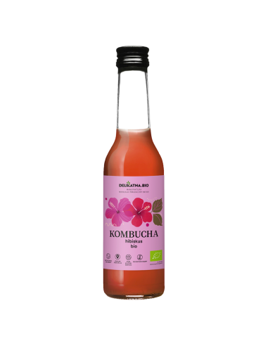 KOMBUCHA Z HIBISKUSEM BIO 270 ml - DELIKATNA