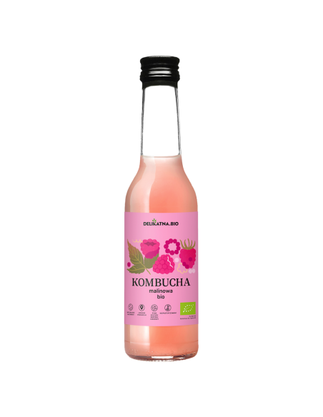 KOMBUCHA MALINOWA BIO 270 ml - DELIKATNA