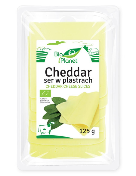 SER CHEDDAR PLASTRY BIO 125 g - BIO PLANET
