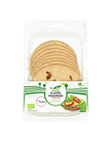 PLASTRY WEGAŃSKIE Z PAPRYKĄ BIO 100 g - BIO PLANET
