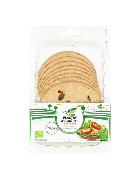 PLASTRY WEGAŃSKIE Z PAPRYKĄ BIO 100 g - BIO PLANET