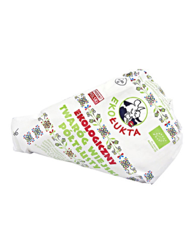 TWARÓG WIEJSKI KLINEK PÓŁTŁUSTY BIO (około 0,25 kg) - EKO ŁUKTA