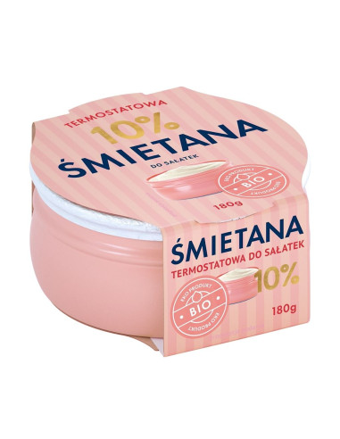 ŚMIETANA TERMOSTATOWA 10 % BIO 180 g - YÖMLEKO