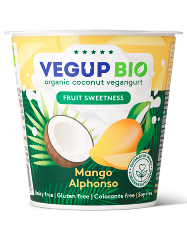 DESER KOKOSOWY MANGO BEZGLUTENOWY VEGANGURT BIO 140 g - VEGUP BIO