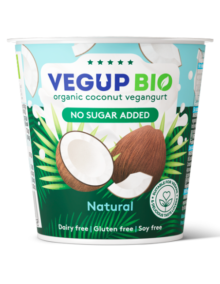 PRODUKT KOKOSOWY NATURALNY BEZ DODATKU CUKRÓW BEZGLUTENOWY VEGANGURT BIO 140 g - VEGUP BIO