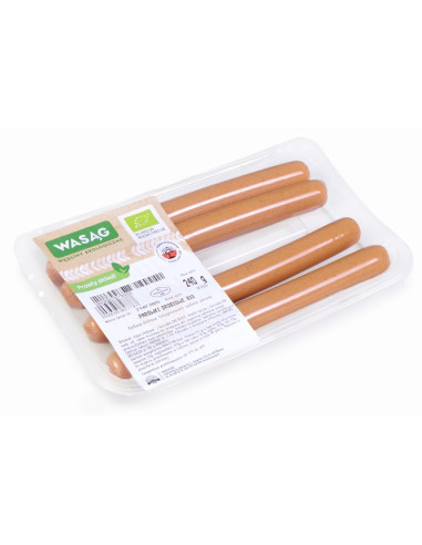 PARÓWKI DROBIOWE BIO (4 szt.) 240 g - WASĄG (Z PÓŁKI)