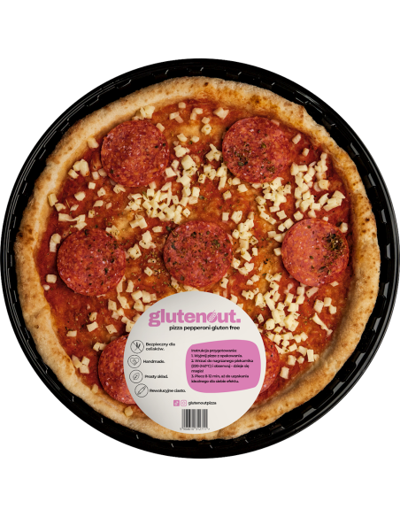 PIZZA Z SEREM MOZZARELLA I KIEŁBASĄ PEPPERONI BEZGLUTENOWA 330 g - GLUTEN OUT
